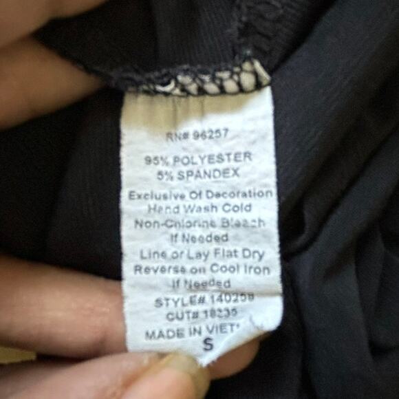 PerSeption Concept Black Short Sleeve Zip Front Dress Size S - Picture 5 of 9